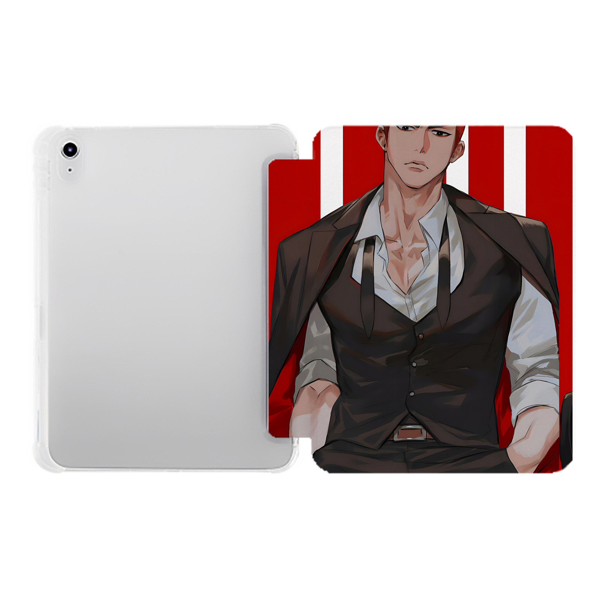 （画像用） SLAM DUNK／スラムダンク IPad ケース ペン収納付き 三つ折りスタンド PUレザー×シリコン 対応機種9.5/10.5/10.9インチ